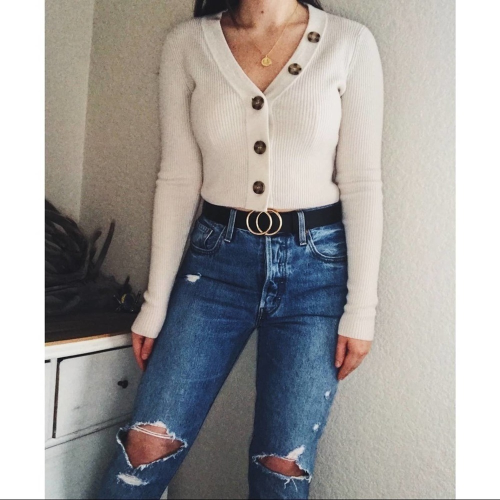 Ronny Kobo Yula Crop Cardigan